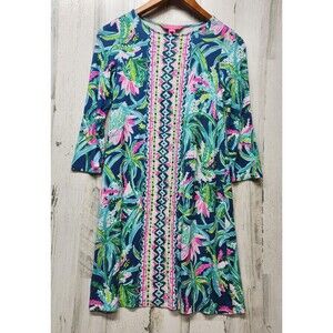 Lilly Pulitzer Dress Women XXS Macaw Blue Ophelia Sweet Escape
